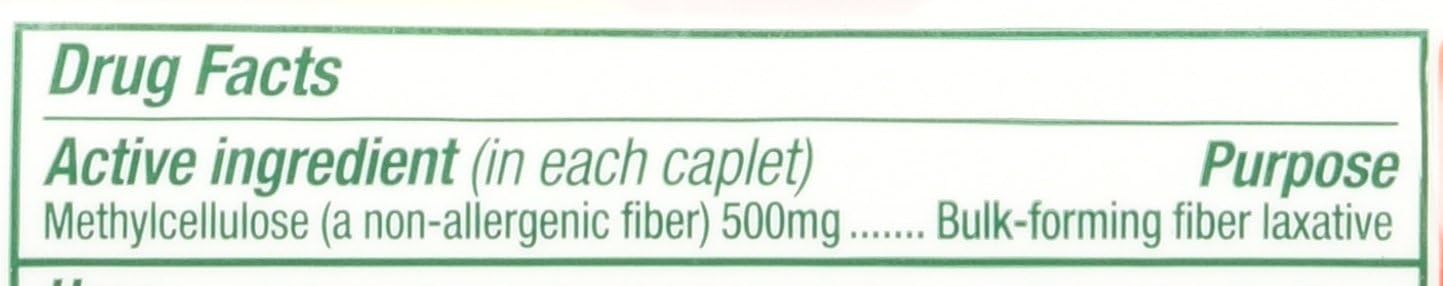200 Citrucel Caplets Fiber Therapy for Occasional Constipation Relief - Pack of 2