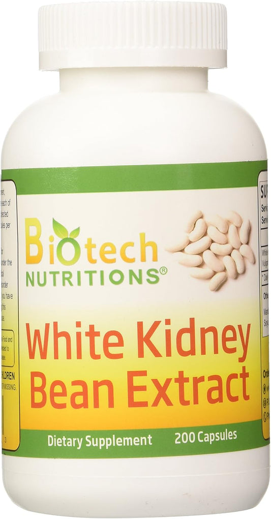 200 Count Biotech Nutritions White Kidney Bean Extract for Weight Management