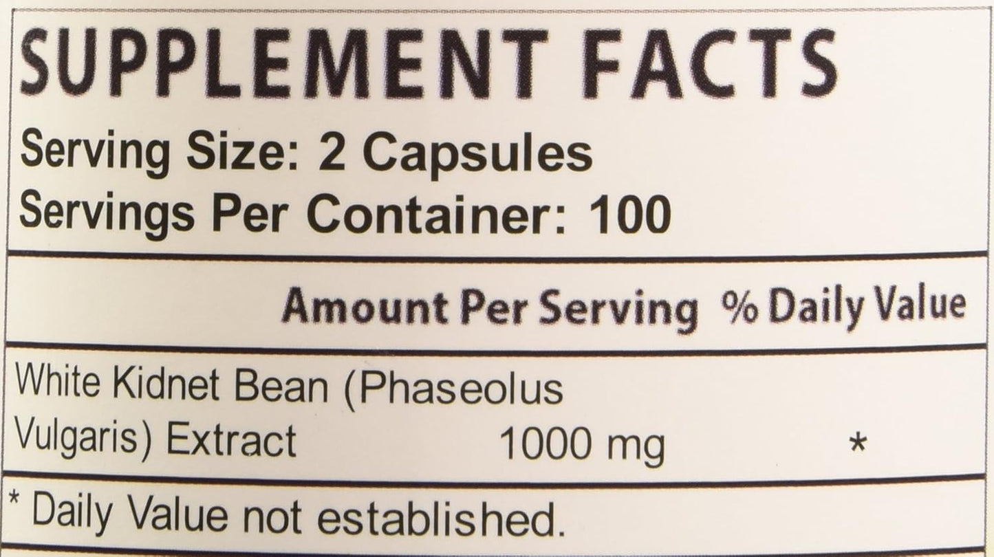 200 Count Biotech Nutritions White Kidney Bean Extract for Weight Management