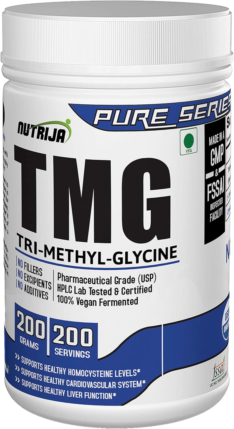 200 Grams of NutriJa Betaine Anhydrous (TMG) - Trimethylglycine Supplement