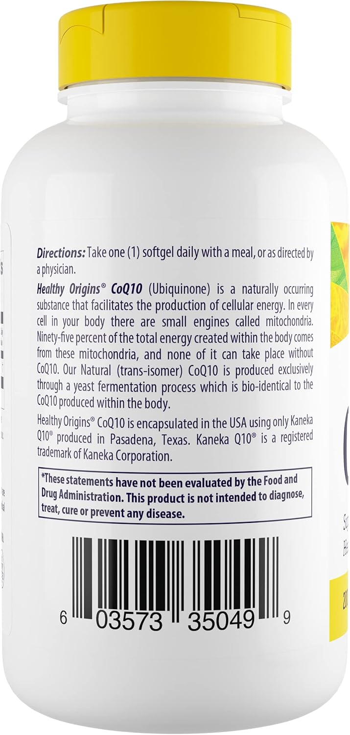 200 mg CoQ10 (Kaneka Q10) Softgels for Heart Health & Energy - Gluten-Free & Non-GMO - 150 Count