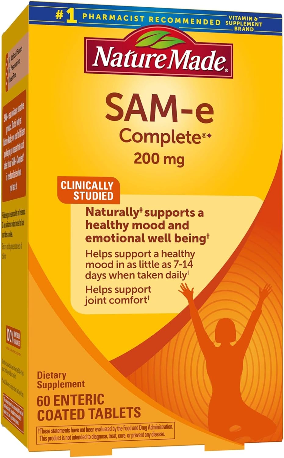 200 mg SAM-e Tablets for Mood Support - 60 Count