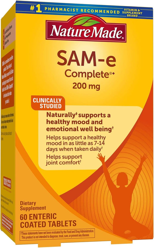 200 mg SAM-e Tablets for Mood Support - 60 Count