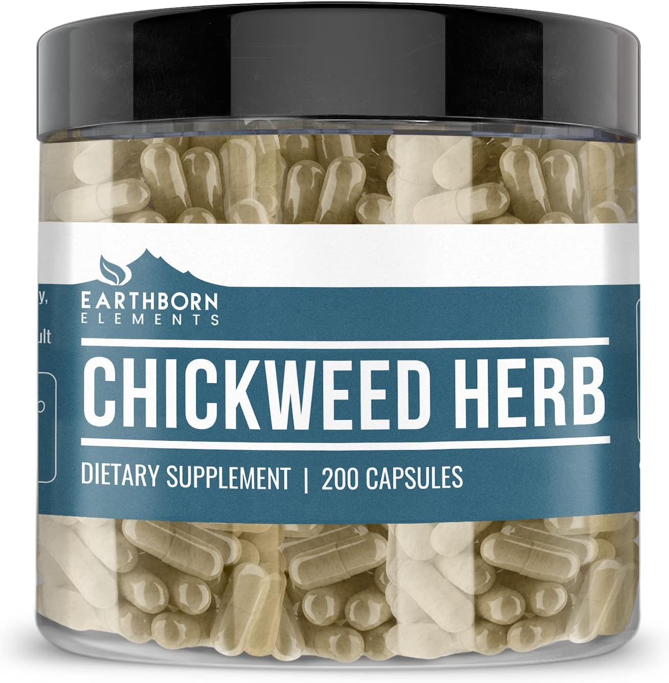 200 Pure Chickweed Herb Capsules - Earthborn Elements, No Fillers or Additives