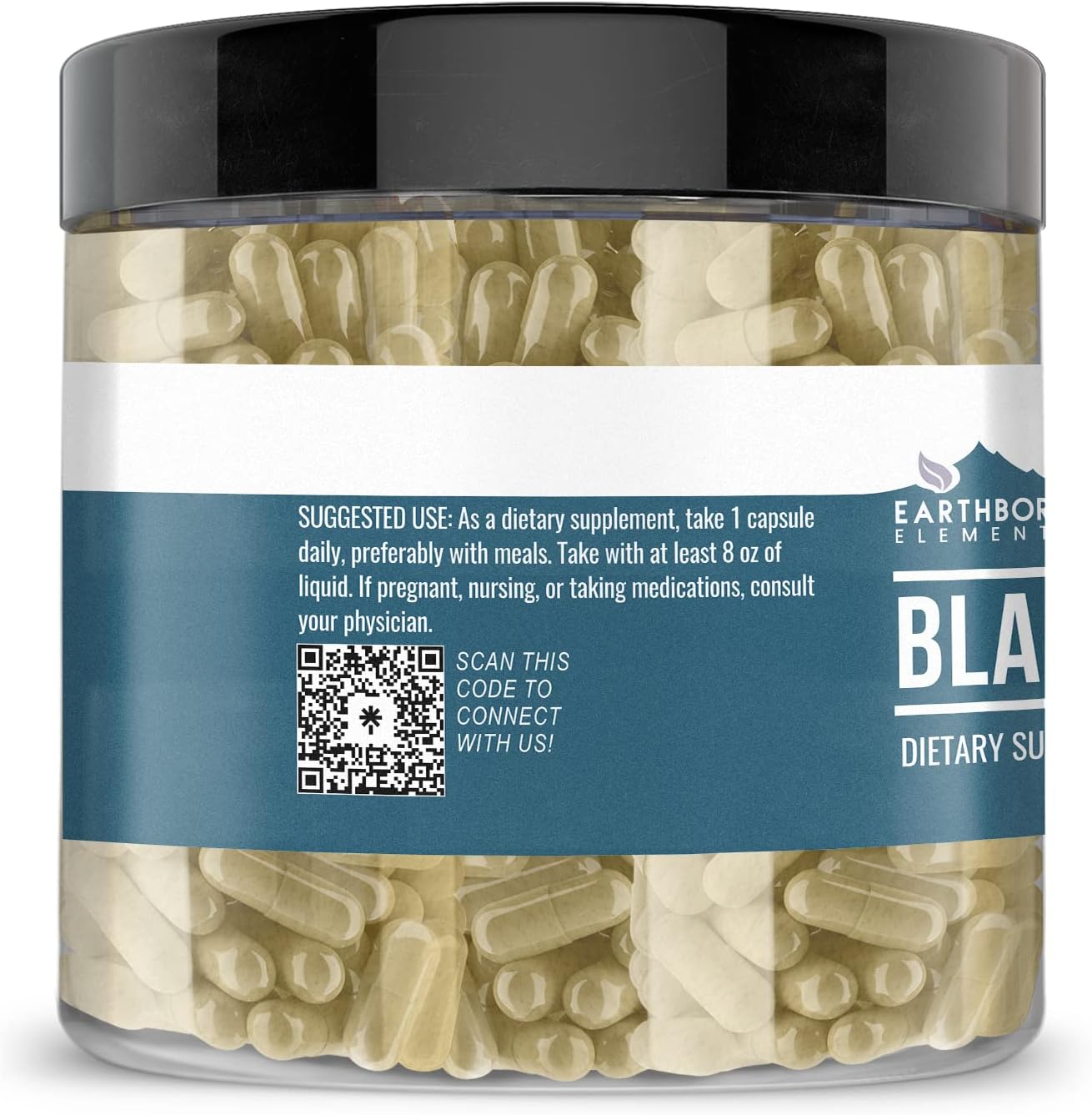 200 Pure & Undiluted Black Cohosh Capsules by Earthborn Elements - Additive-Free Formula