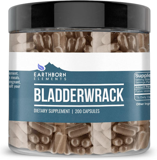 200 Pure & Undiluted Earthborn Elements Bladderwrack Capsules without Additives