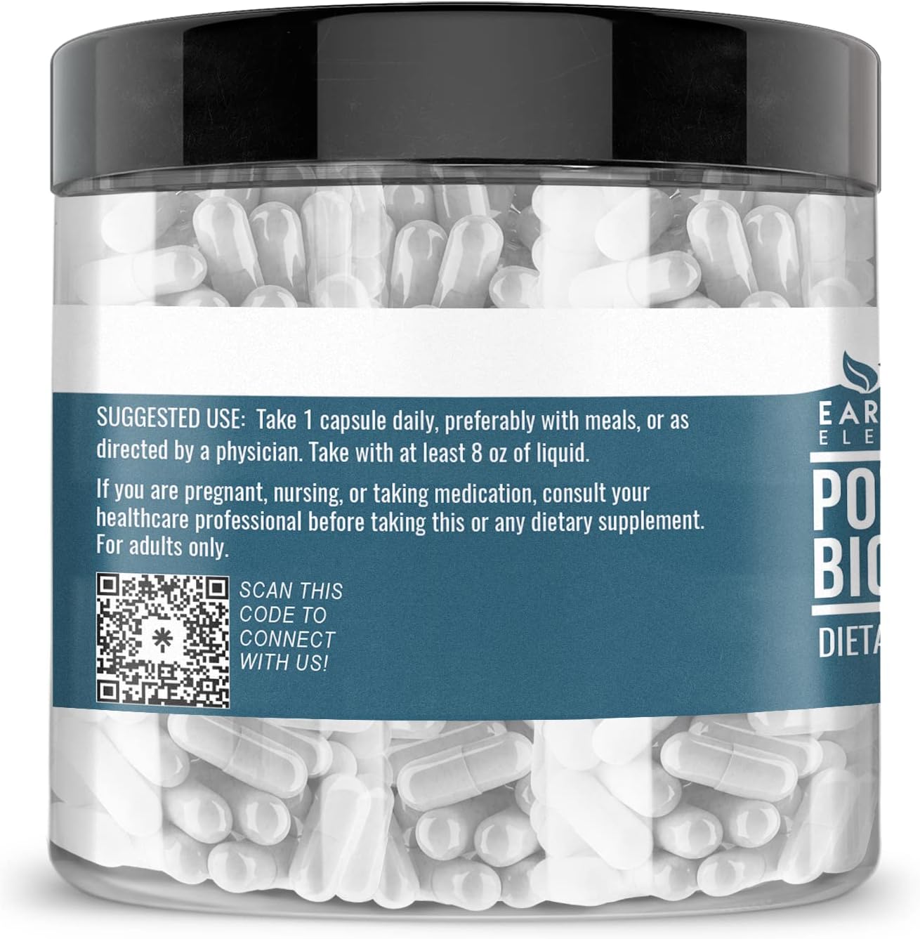 200 Pure & Undiluted Potassium Bicarbonate Capsules by Earthborn Elements - No Additives Included