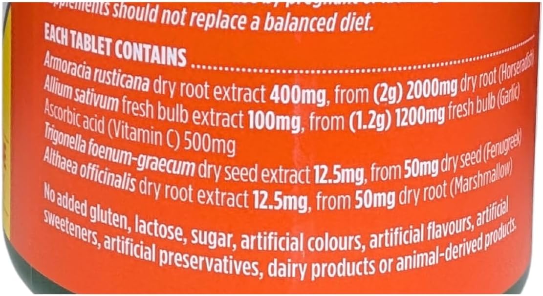 200 Tablets Triple Strength Garlic + C, Horseradish - Exclusive Size by Nature's Own