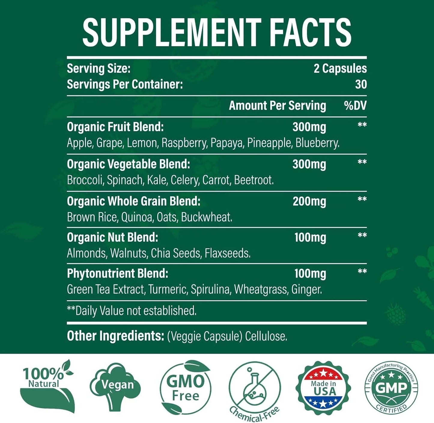 2000 MG Jovianoy Plant-Based Detox Cleanse for Liver, Gut & Colon - Fast-Acting Antioxidant & Digestive Support - Zeolite Detox Formula - 60 Capsules for Women & Men