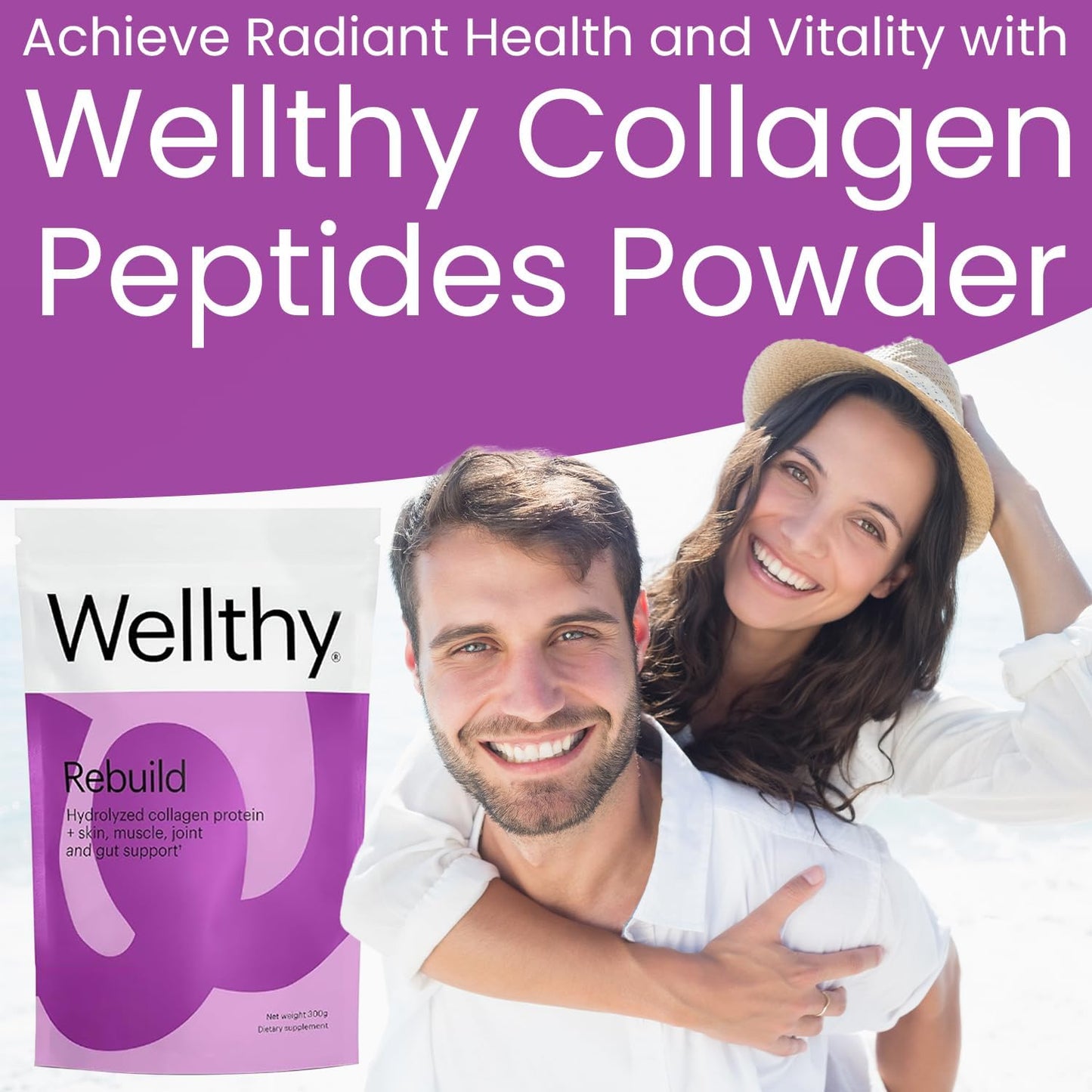 20,000mg Collagen Peptides Protein Powder for Hair, Skin, Nails, Gut, and Joints - Grass Fed Hydrolyzed, 18g Protein, Unflavored - 15 Servings