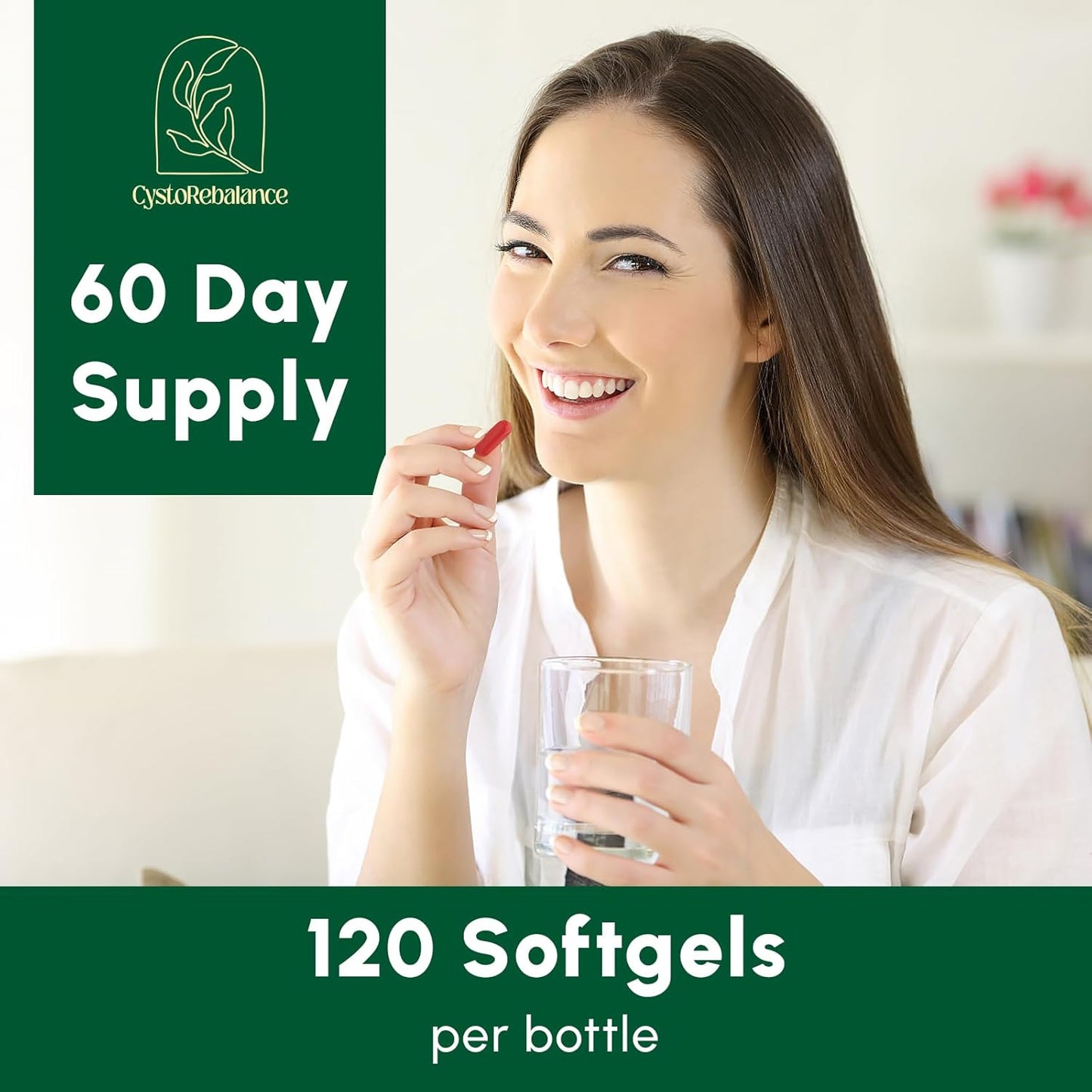 2000MG CystoRebalance Urolithin A Supplement - Antioxidant & Mitochondrial Support - 120 Softgels, 2 Month Supply