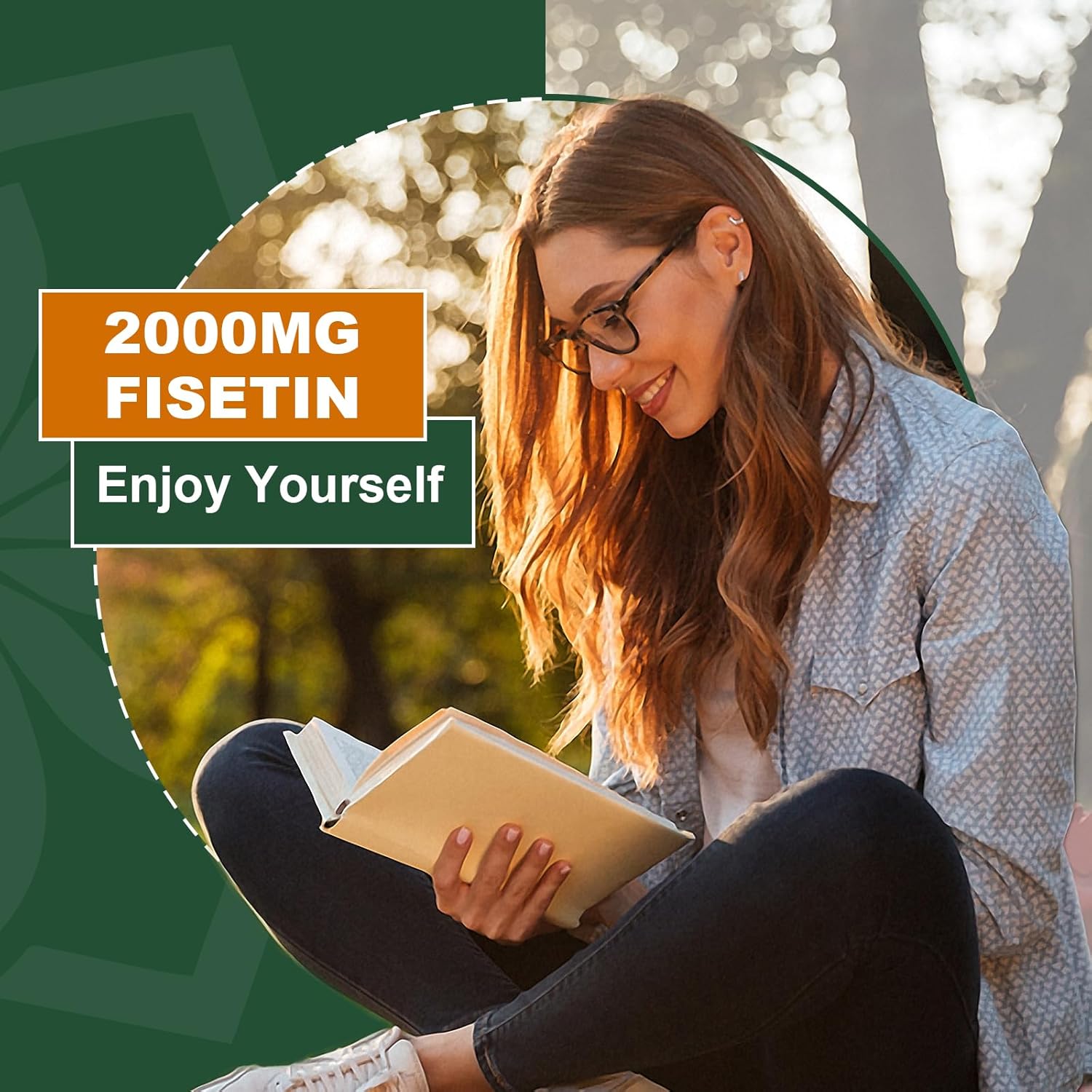 2000MG Liposomal Fisetin Supplement with Quercetin, TMG, Resveratrol - Antioxidants for Healthy Aging & Cognitive Support - 60 Capsules