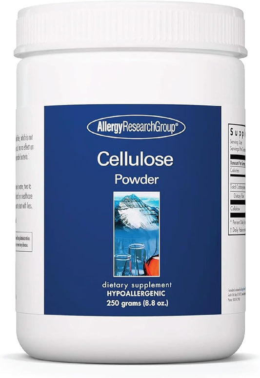 2000mg Microcrystalline Cellulose Powder Supplement - Non-Fermentable Insoluble Fiber - 8.8 Oz Powdered Cellulose - Hypoallergenic