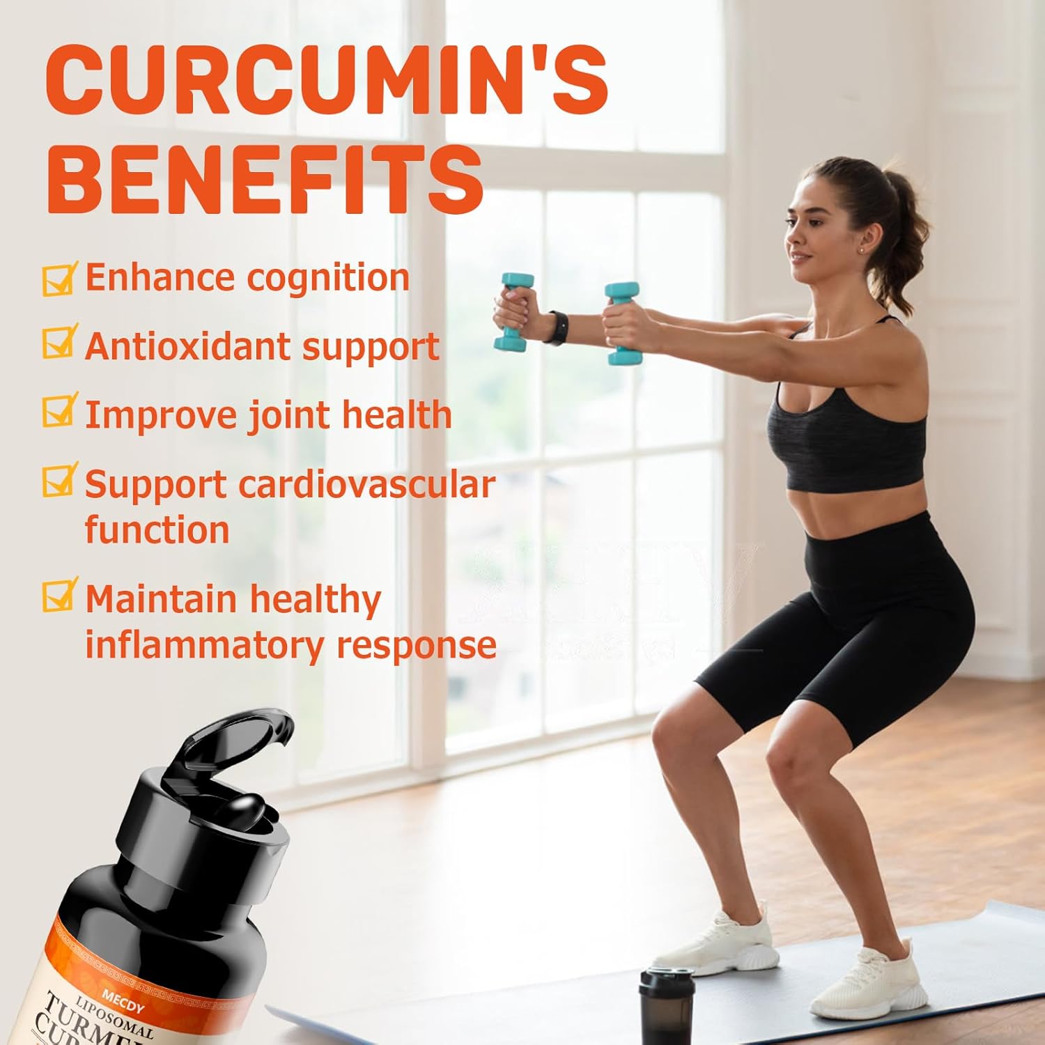 2000mg Turmeric Supplement with Black Pepper for Joint Support - High Absorption, Non-GMO, Vegan - 60 Softgels