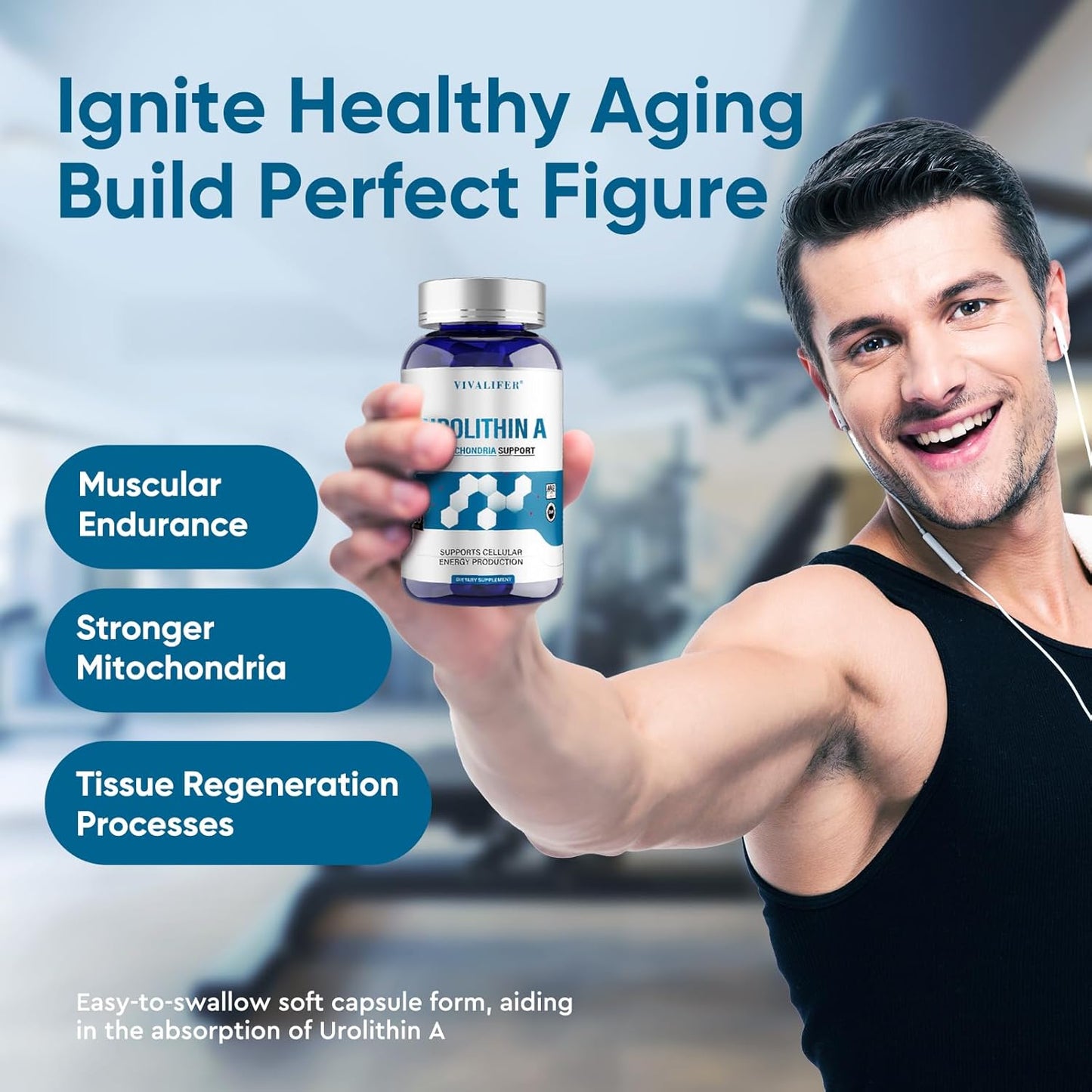 2000mg Urolithin A Supplement - 360 Capsules for Healthy Aging & Cell Repair, Antioxidant Support for Men & Women