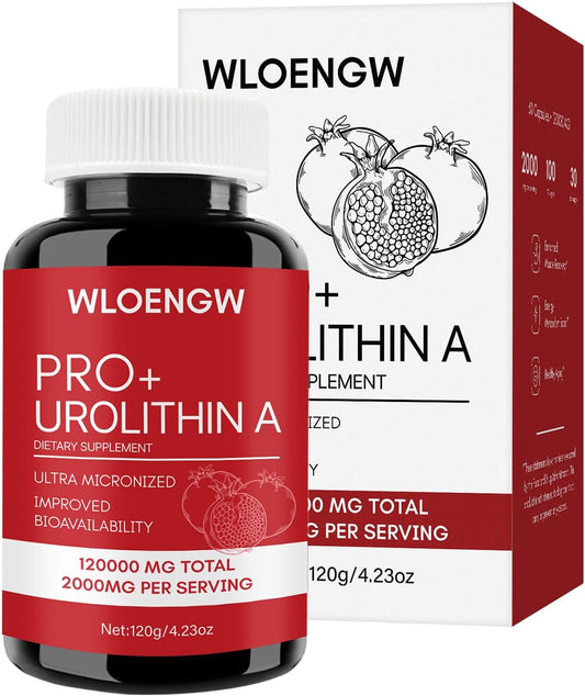2000MG Urolithin A Supplement - 60 Count, Wloengw Newly - 1 Bottle
