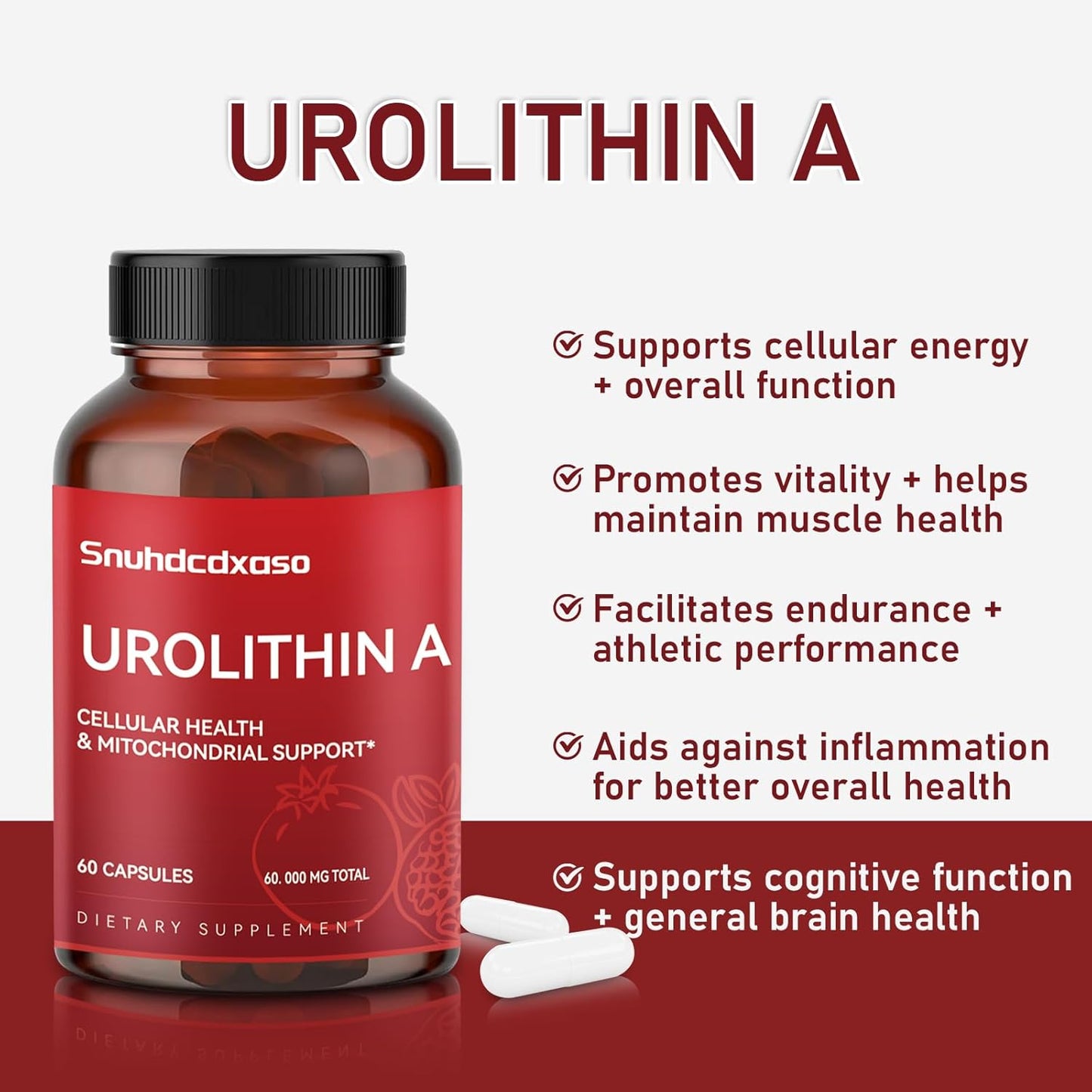 2000mg XUIZNEOW Urolithin A Supplement for Enhanced Strength