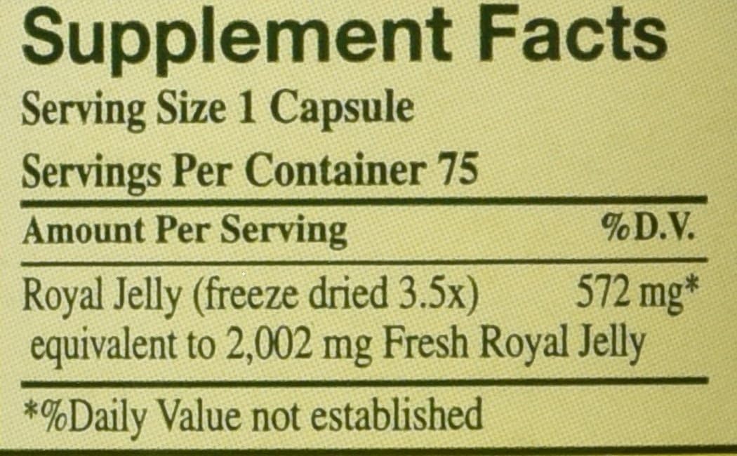 2000mg YS Eco Bee Farms Freeze Dried Royal Jelly Capsules - 100% Pure & Fresh