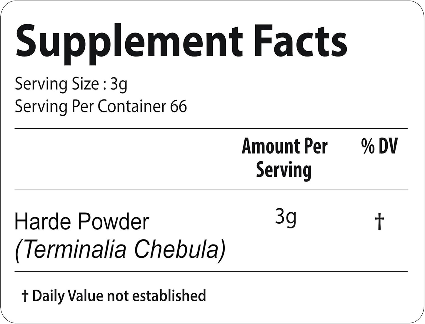 200g Bixa BOTANICAL Haritaki Powder | Terminalia Chebula Supplement | Natural Bowel Cleanse | Ayurvedic Herbal, Gluten-Free, Non-GMO, Vegan
