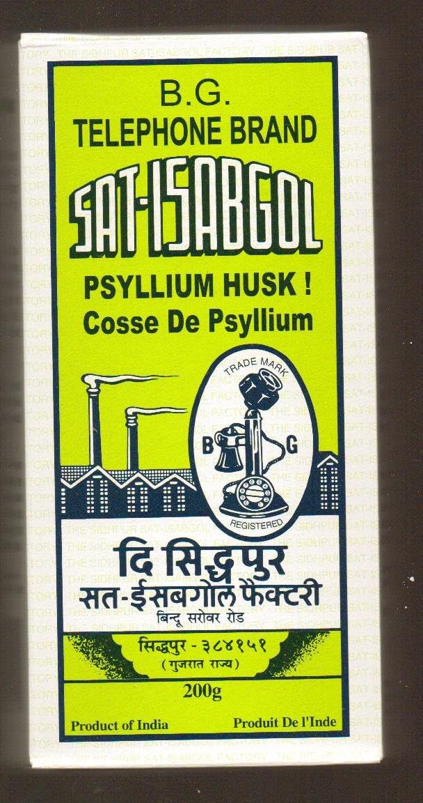 200g Sat Isabgol Psyllium Husk by Telephone Brand - Sat-Isabgol Fiber Supplement