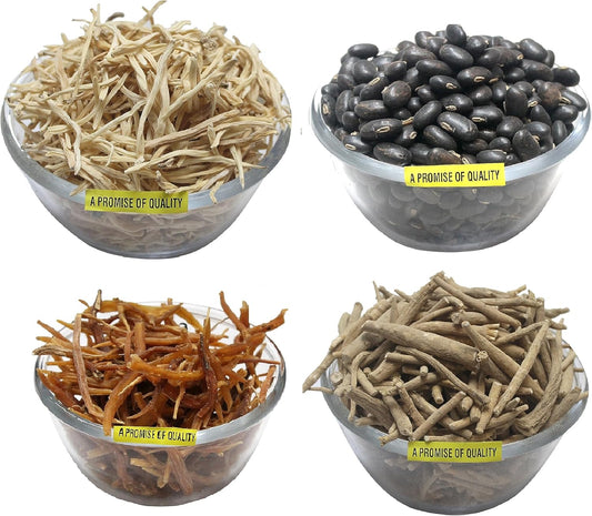 200GM God Gift Shatavar, Safed Musli, Ashwagandha Kaunch Beej Combo Pack Seeds - 50 GM Each