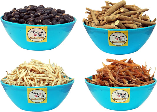 200GM God Gift Shatavar, Safed Musli, Ashwagandha, Kaunch Beej Combo Pack - 50 GM Each