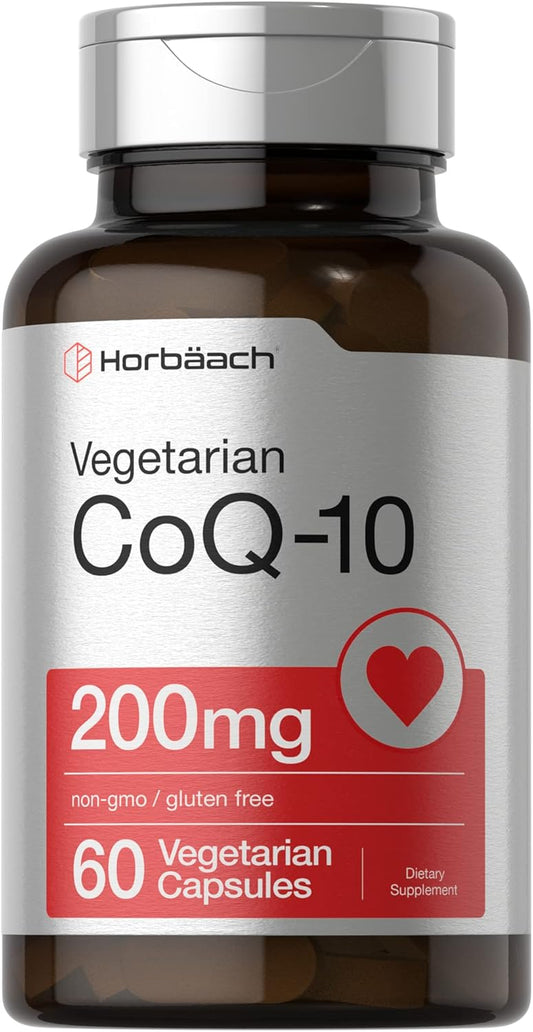 200mg CoQ10 Capsules - 60 Count | Vegetarian, Non-GMO, Gluten Free by Horbäach