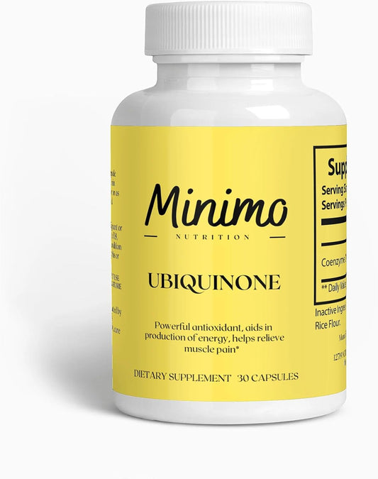 200mg CoQ10 Ubiquinone Capsules for Heart & Brain Health - Vegan & Gluten Free Formula, 30 Count