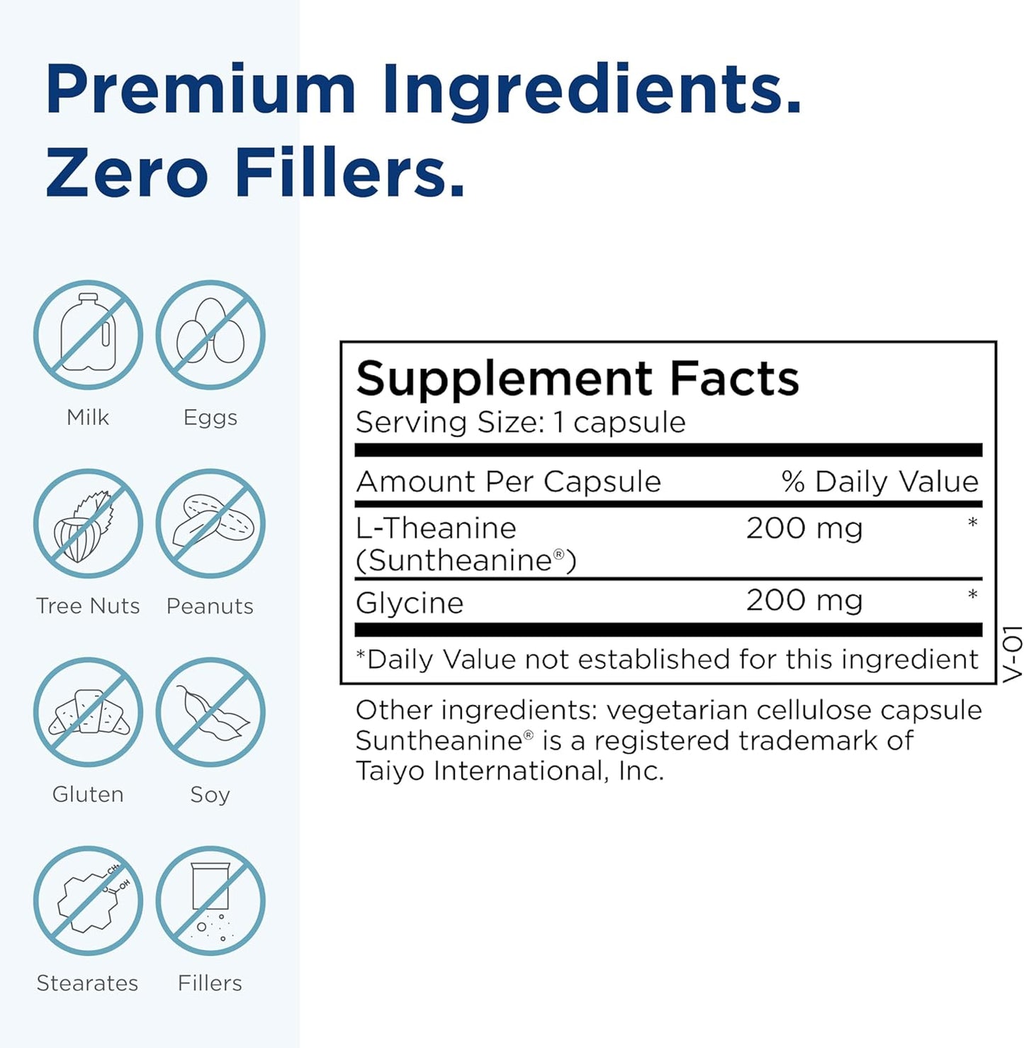200mg L-Theanine Capsules for Daily Focus, Calm & Cognition - Supports with L-Methylfolate - 90 Capsules