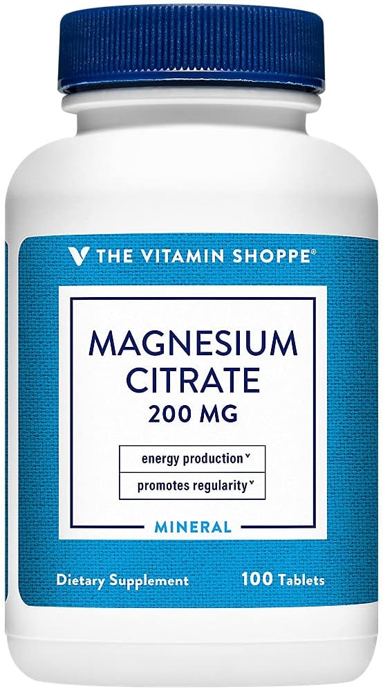 200mg Magnesium Citrate Tablets for Muscle Relaxation – Supports Nerve, Heart, and Muscle Function - Energy Booster (100 Tablets)