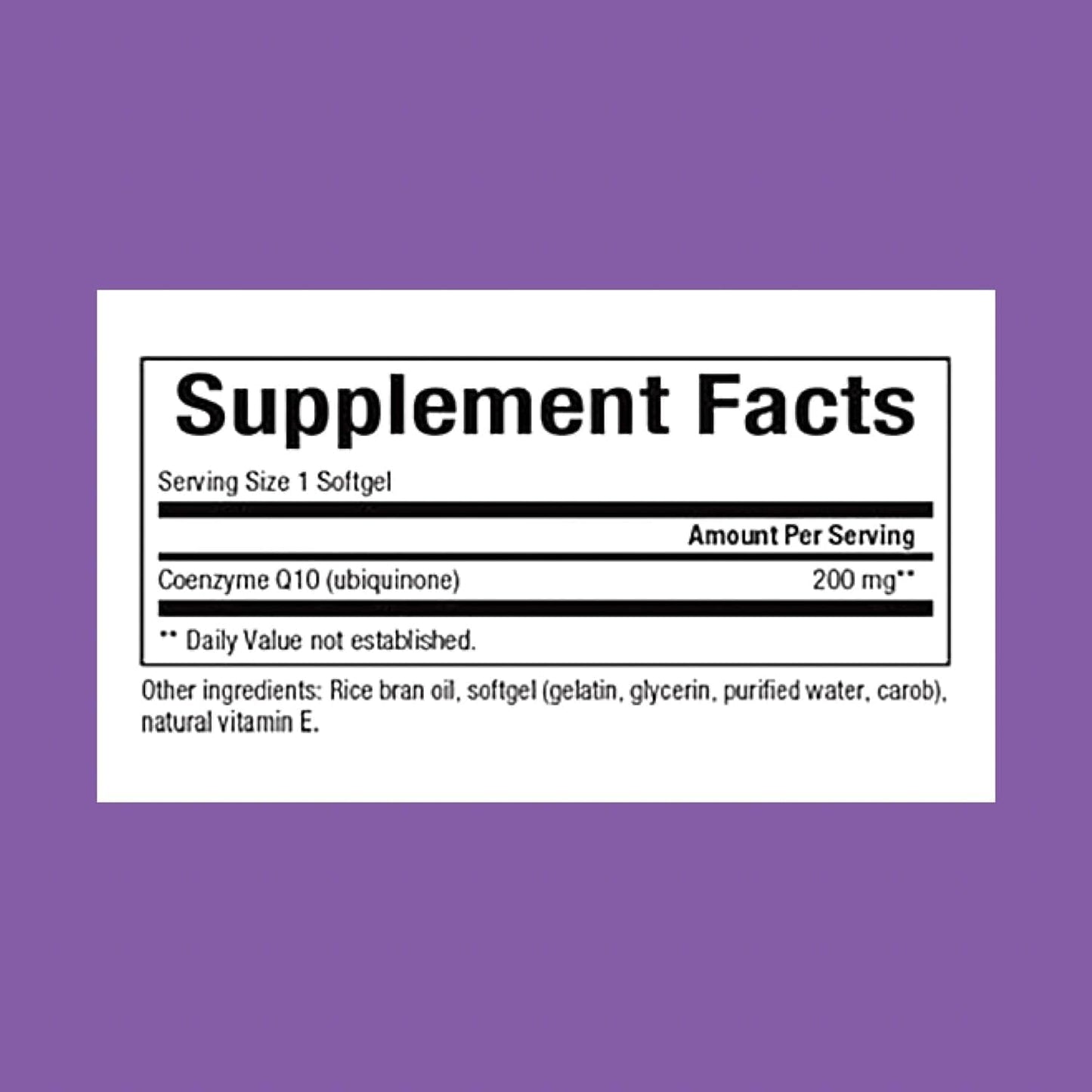 200mg Natural Coenzyme Q10 Supplement for Energy, Heart & Cognitive Support - 30 Softgels by Natural Factors