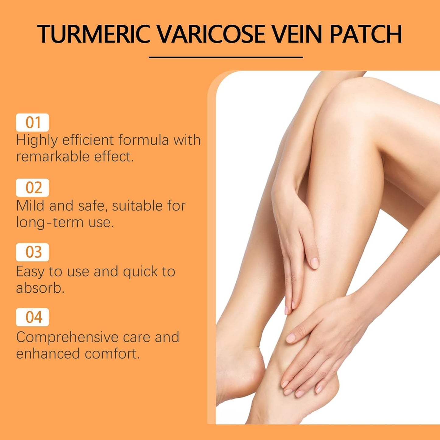 2024 New Turmeric Vein Patches for Varicose Veins Relief in Legs - ZRW 1 Box Furzero Patch