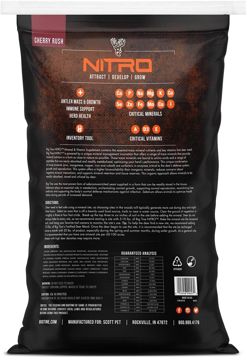 20lb Big Tine Nitro Mineral and Vitamin Supplement for Deer Hunting