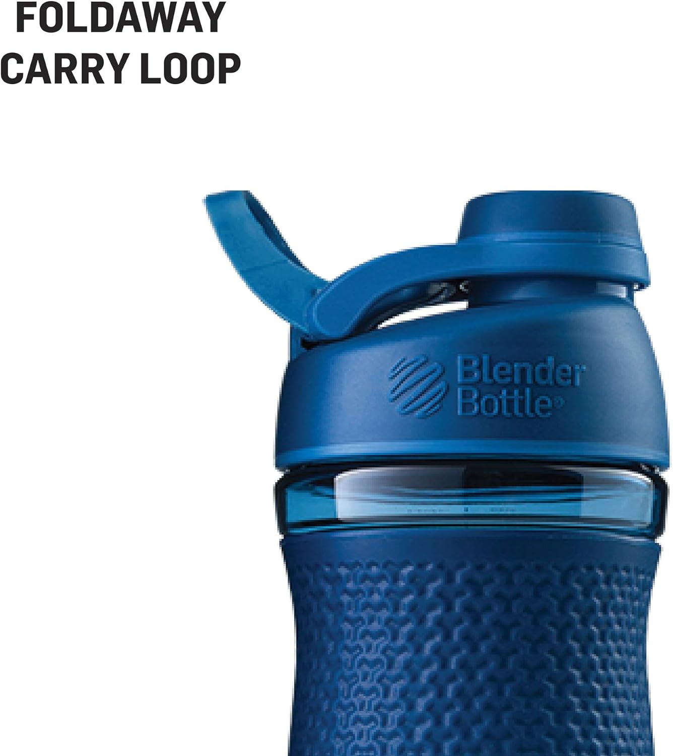 20oz BlenderBottle SportMixer Shaker Bottle for Protein Shakes & Pre Workout with 2-in-1 Cleaning Brush - Black/Gray