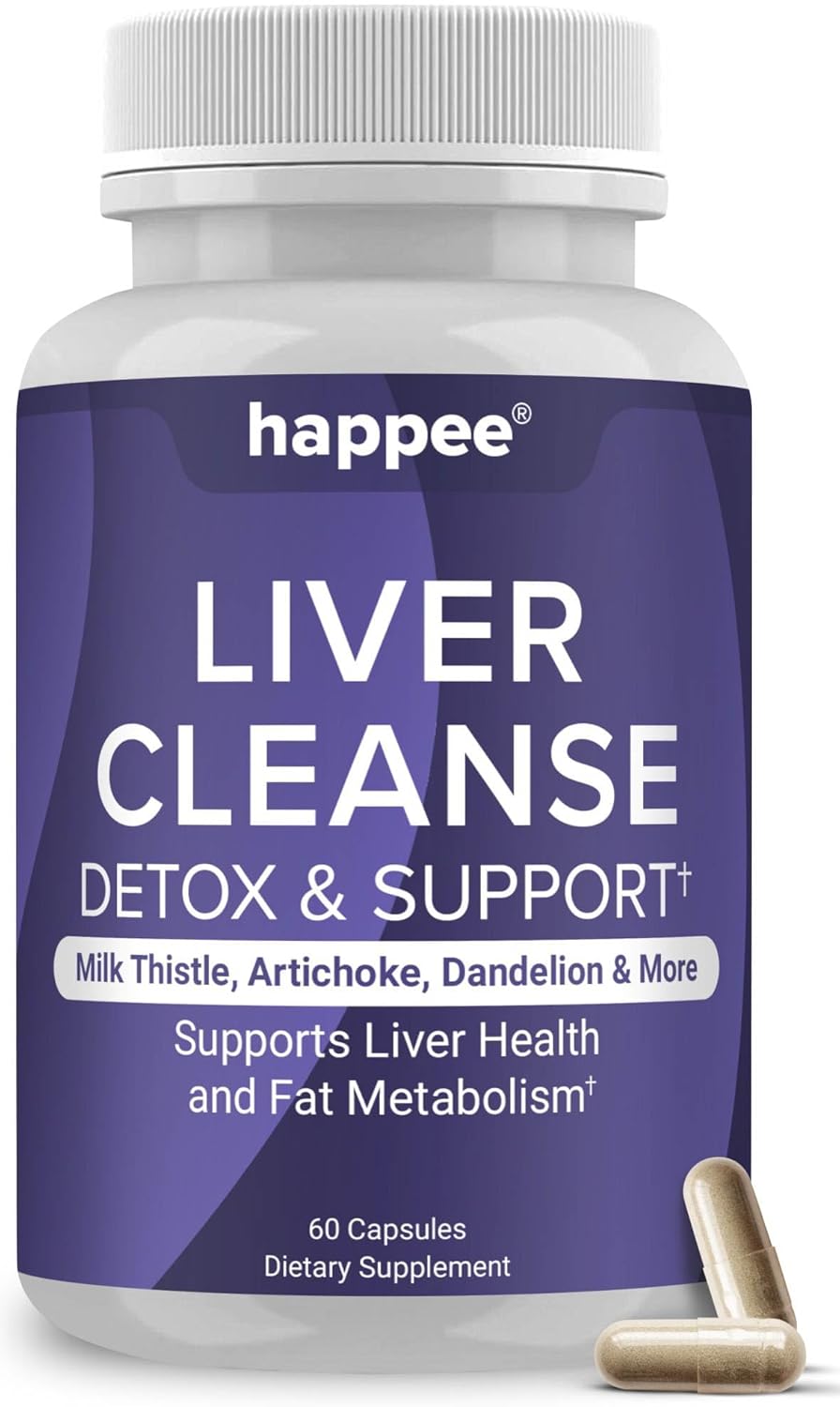 21-in-1 Liver Cleanse Detox & Repair Supplement for Women & Men - Complete Liver Support with Milk Thistle - Vegan, Made in USA - 60 Capsules