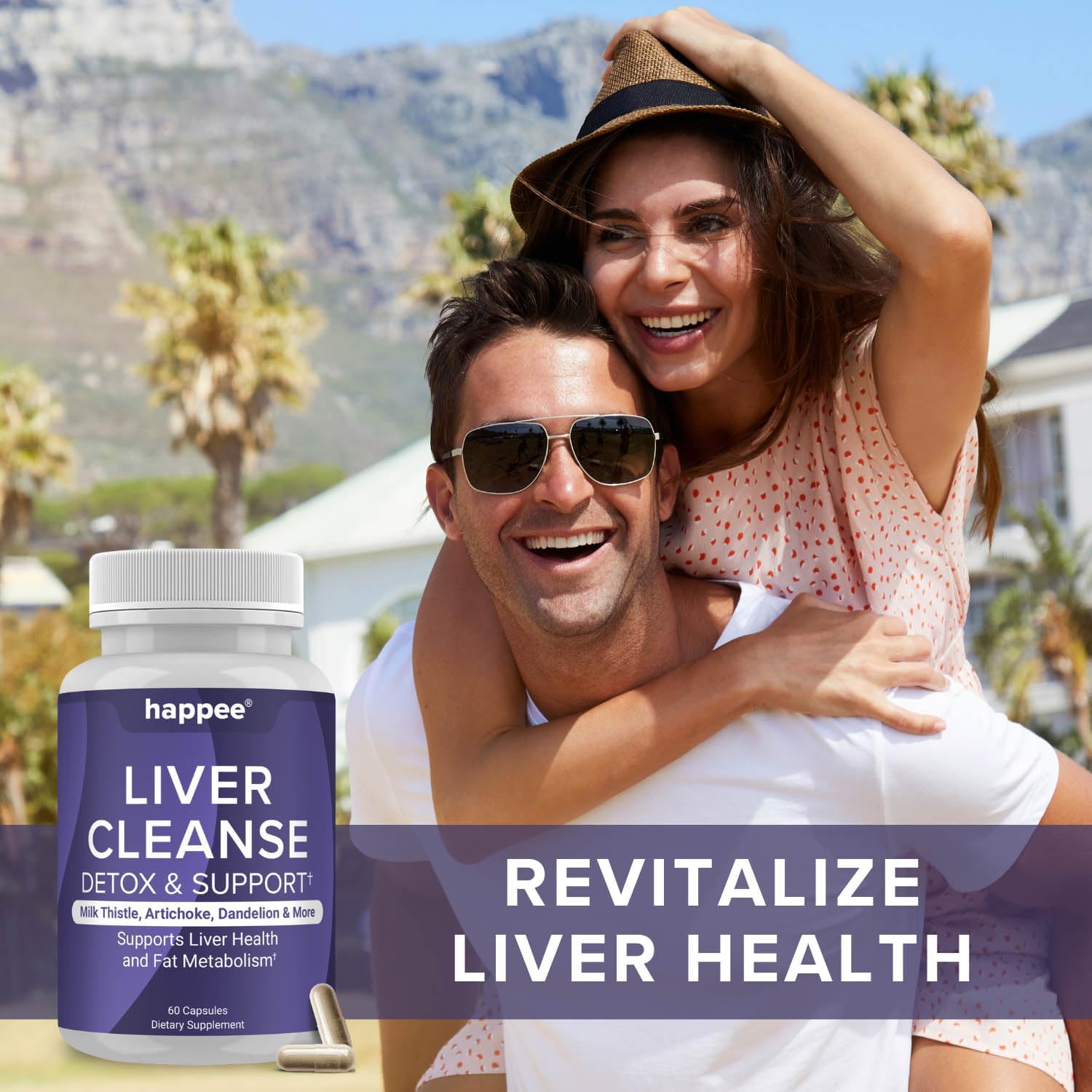 21-in-1 Liver Cleanse Detox & Repair Supplement for Women & Men - Complete Liver Support with Milk Thistle - Vegan, Made in USA - 60 Capsules