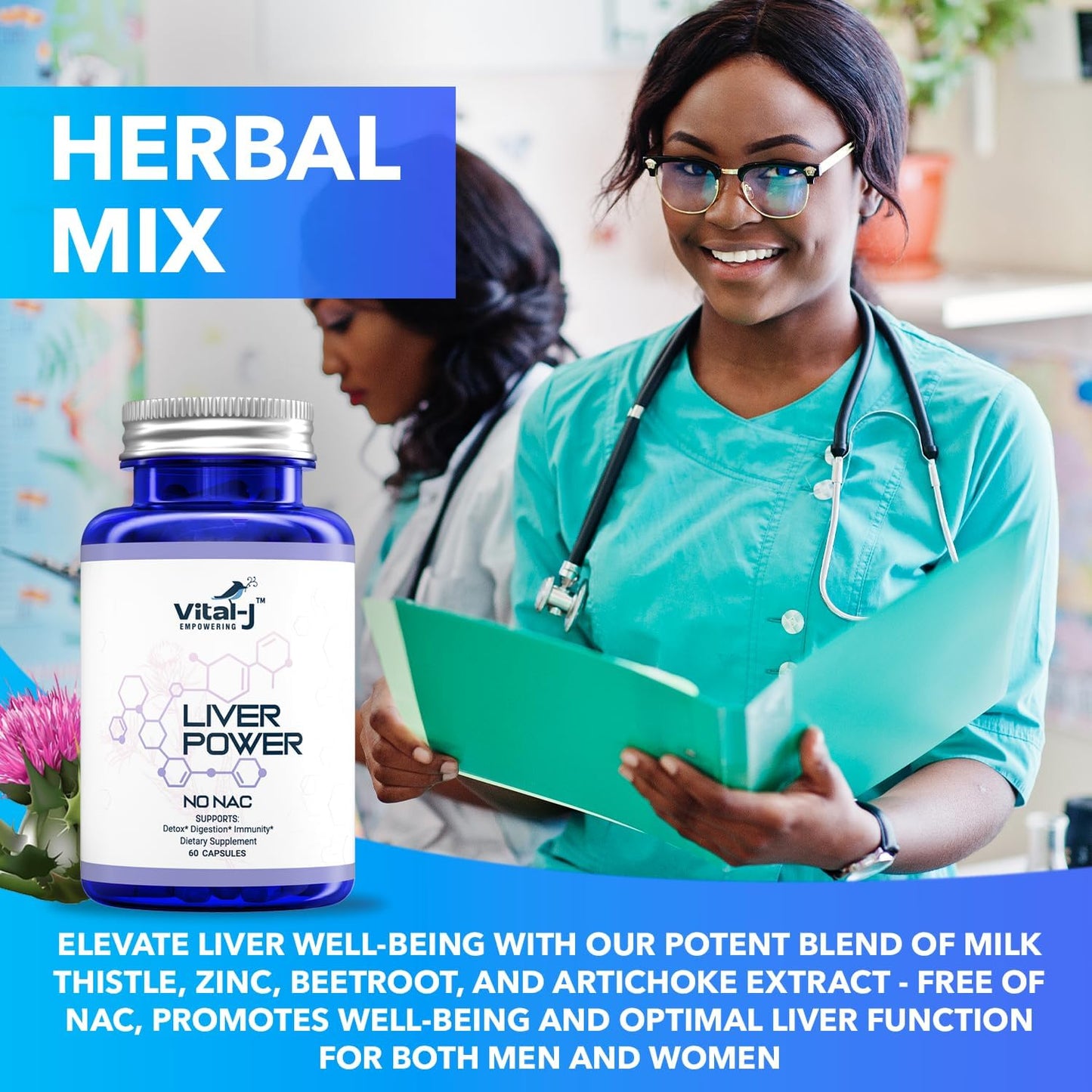 21-in-1 Liver Support Supplement with Milk Thistle, Zinc, Beetroot, & Artichoke - Detox & Repair Formula for Digestion & Immunity - 60 Capsules