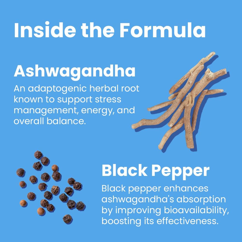 2100mg Ashwagandha Supplement for Stress Relief, Mood Support - 120 Vegan Capsules - Non-GMO Formula for Calm and Focus