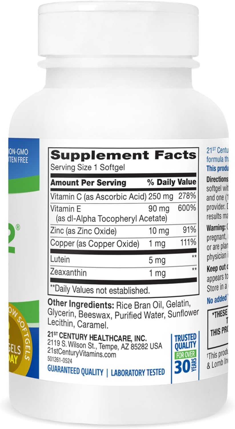 21st Century SuperView 2 Softgels for Healthy Eyes, 120 Count