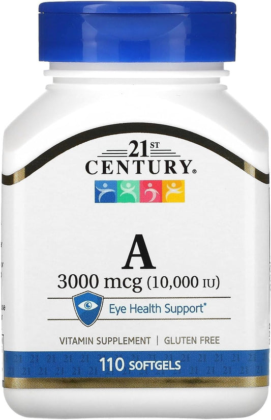 21st Century Vitamin A 10,000 I.U. Softgels, 110 Count