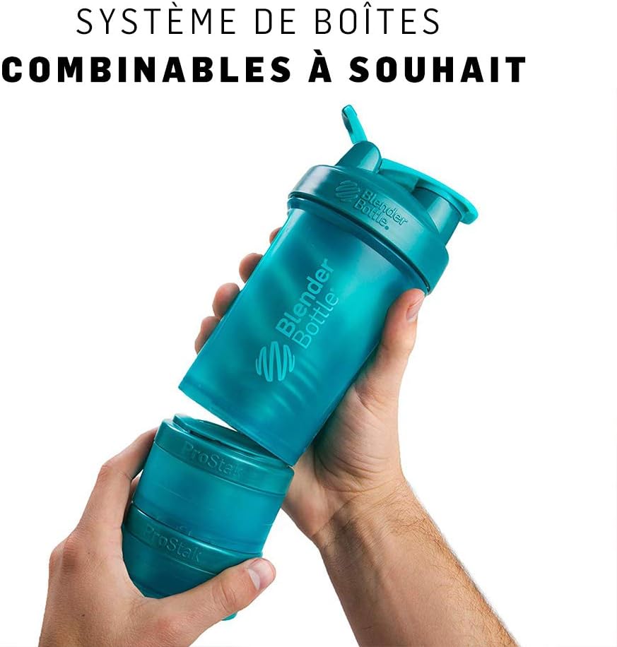 22-Ounce Plum BlenderBottle Shaker Bottle with Pill Organizer and Protein Powder Storage
