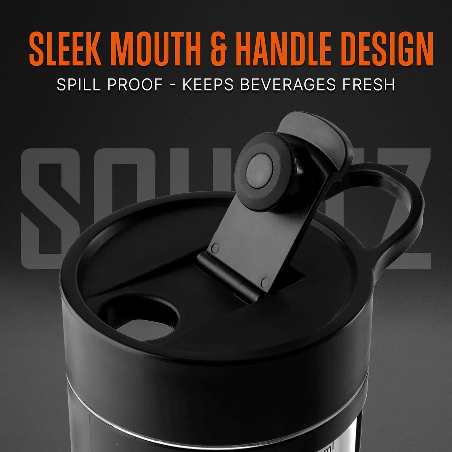 22 Oz Rechargeable Electric Shaker Bottle - Leak-proof Protein Shake Blender - Quick Smooth Drink in 15 Seconds - Ideal for Gym, Coffee, Milkshakes - Black
