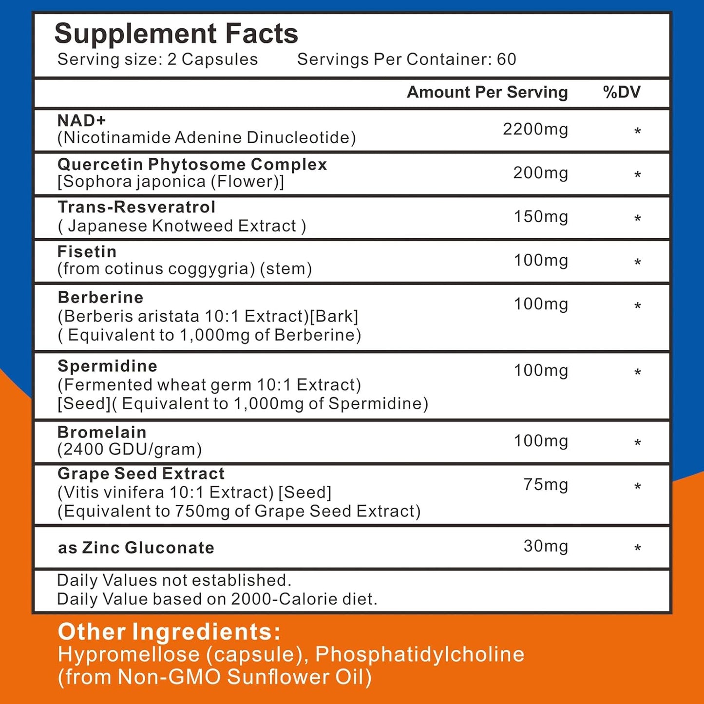 2200mg Liposomal NAD+ Supplement for Cellular Energy and Aging Defense - 180 Capsules by Spliferkou