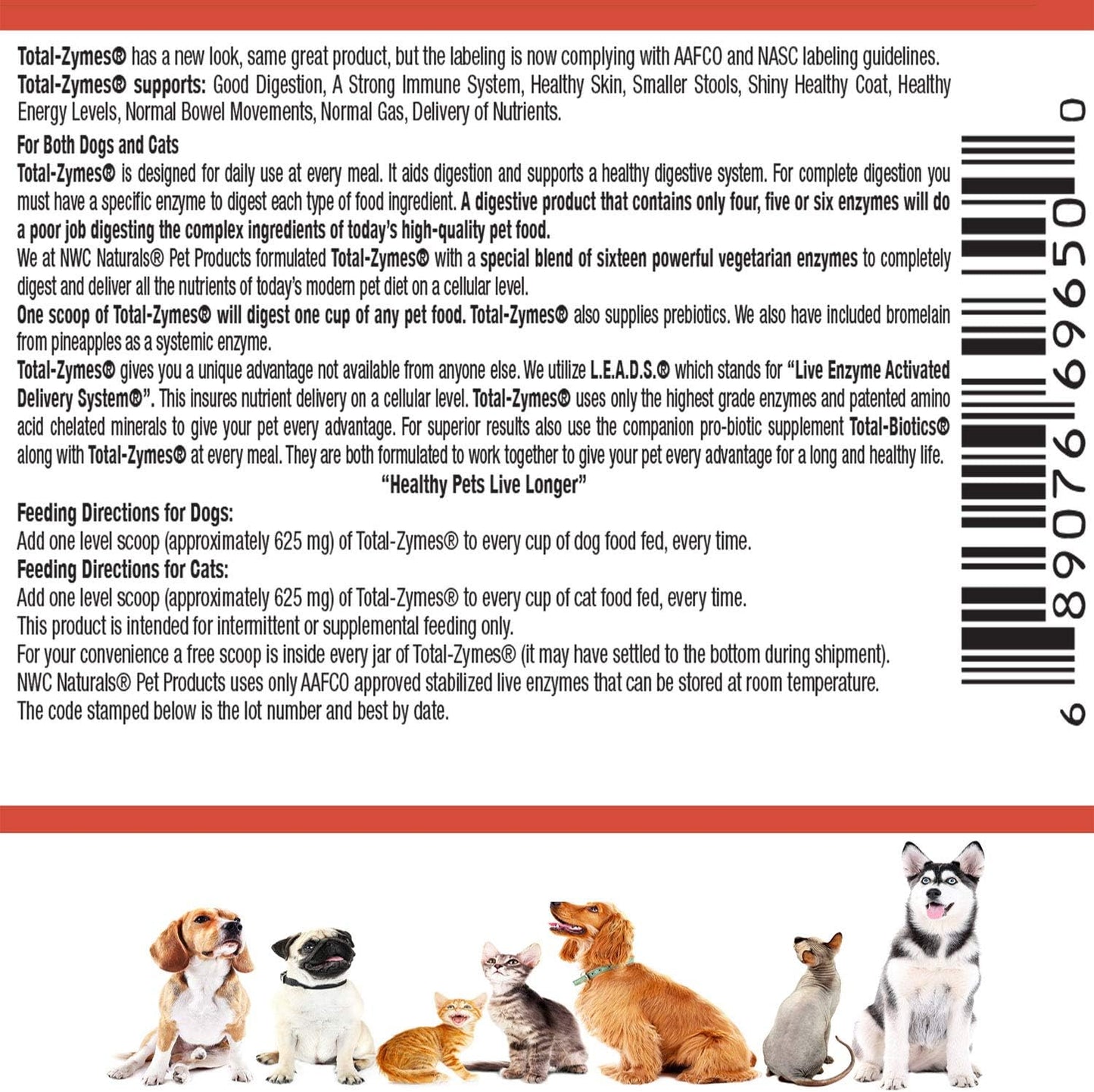 2.22oz NWC Naturals Mini Twin Pack Probiotics & Digestive Enzymes for Cats & Dogs