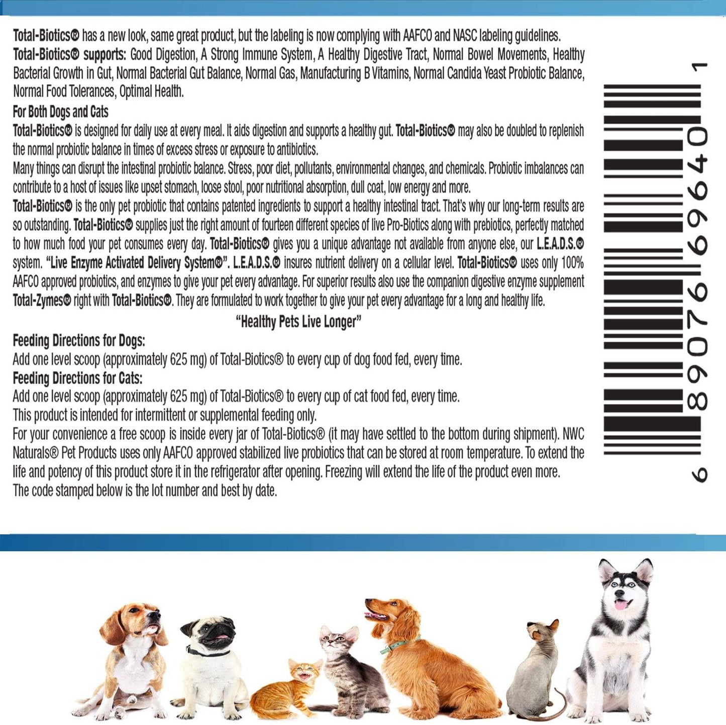 2.22oz NWC Naturals Mini Twin Pack Probiotics & Digestive Enzymes for Cats & Dogs