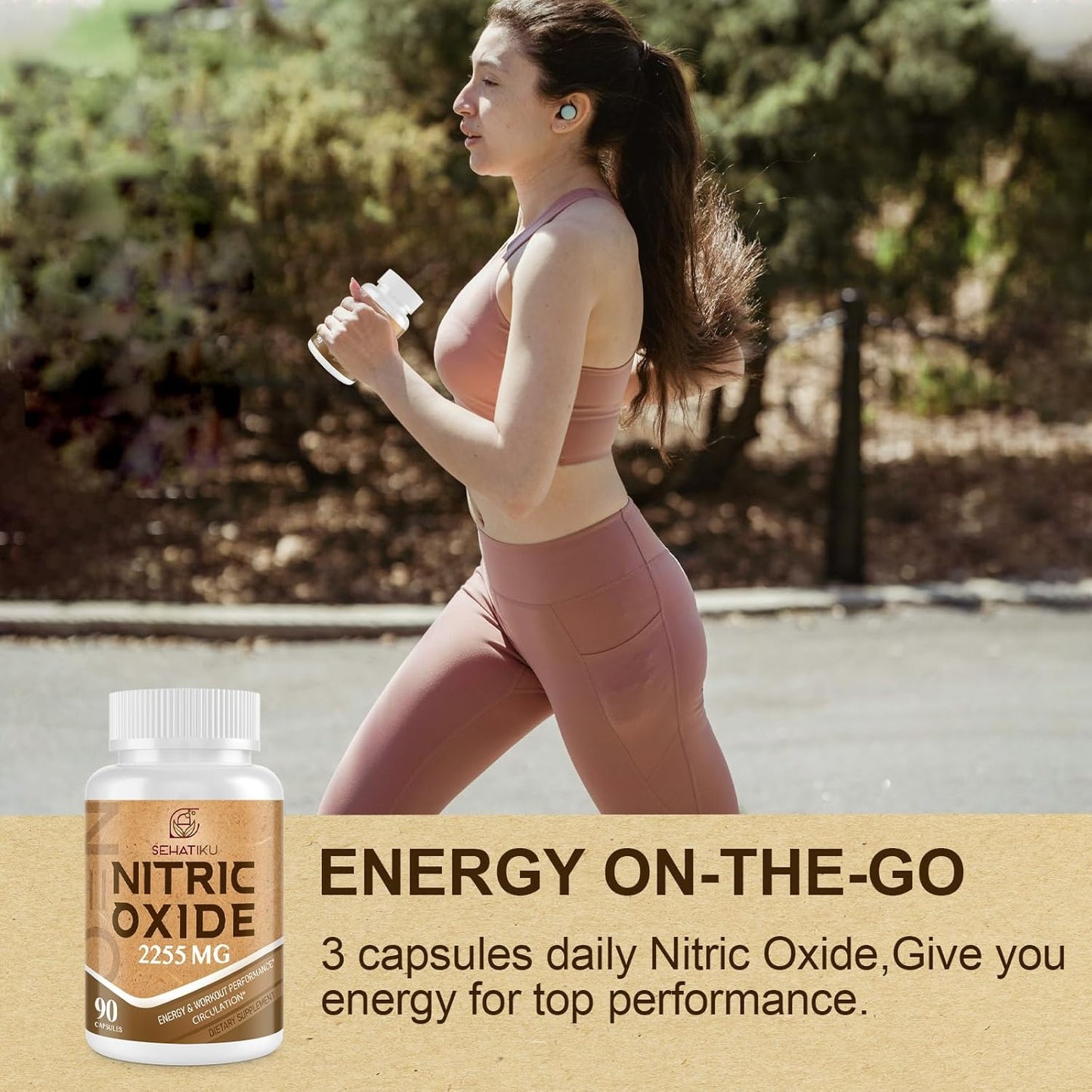 2255 MG Nitric Oxide Supplement - Heart, Circulation, Immune Support - 6-in-1 Phytonutrient Blend - 90 Capsules x 2