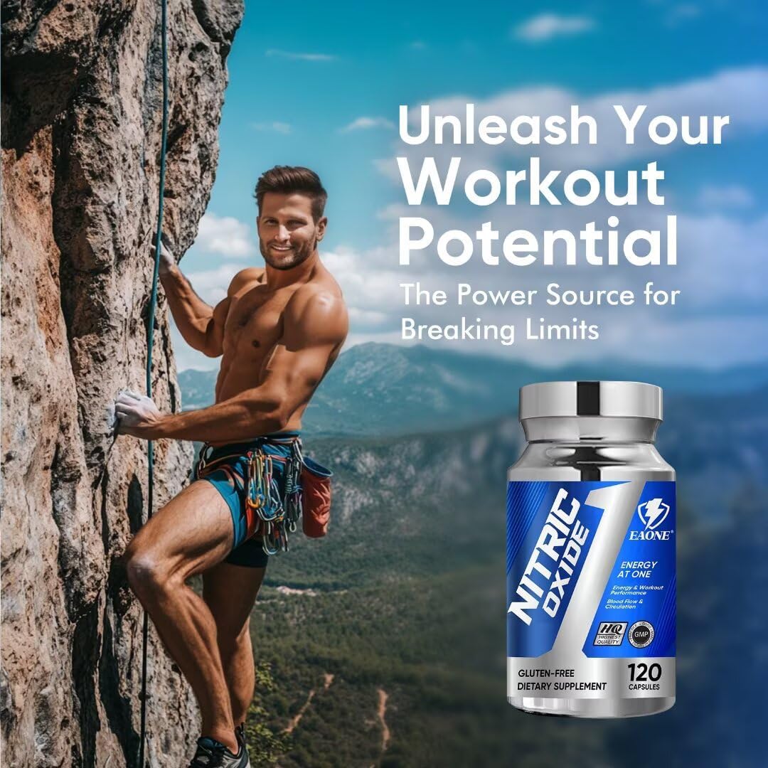2255mg Nitric Oxide Supplement for Energy Boost and Gym Gains - Beet Root and Grape Seed Extract - 120 Capsules for Men and Women