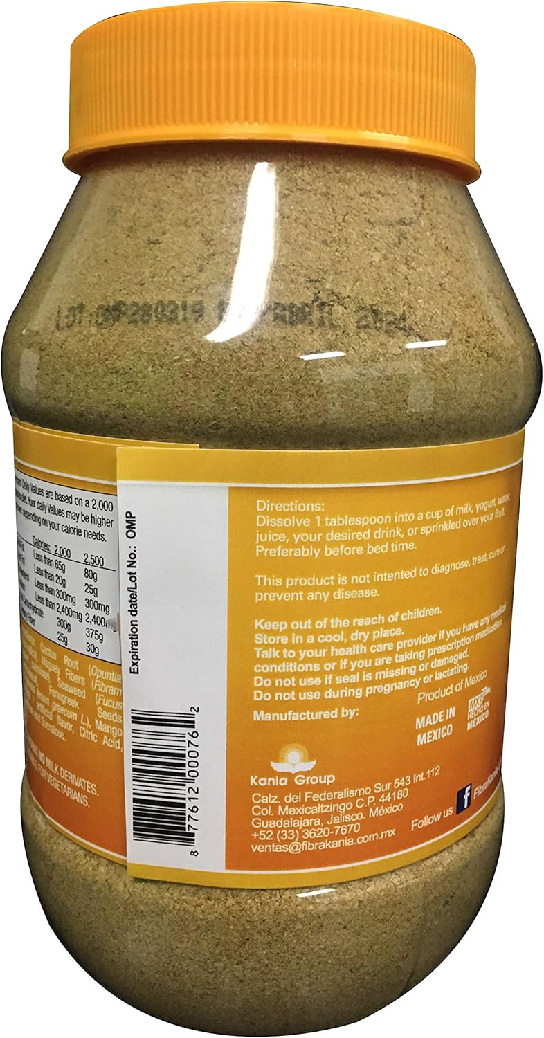 23 oz Fibra Kania Natural Fiber Supplement with Mango Flavor