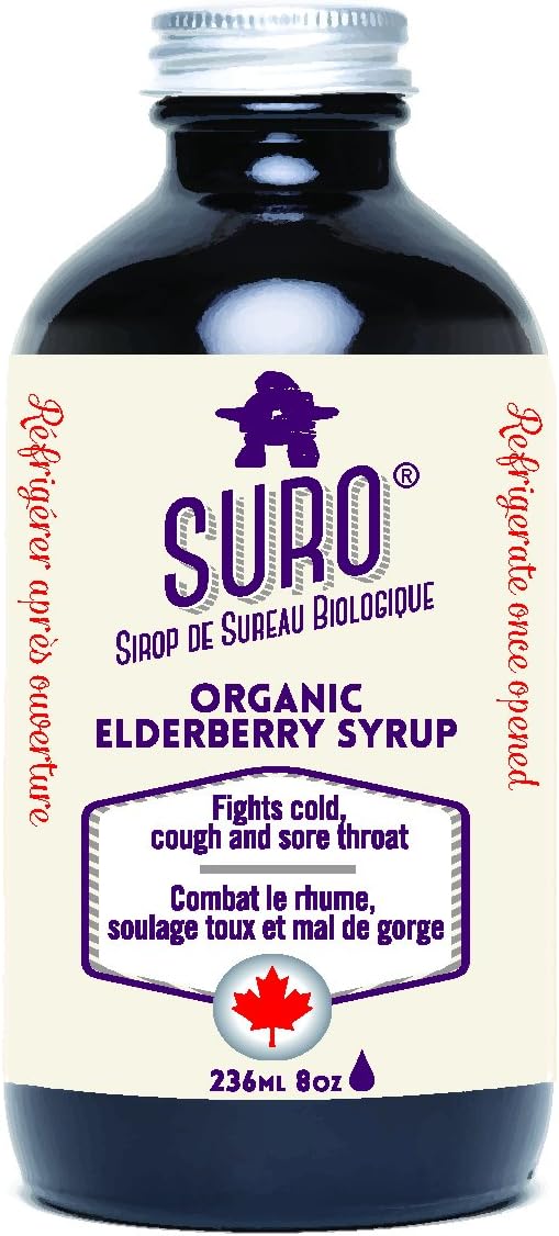 236 ML SURO Elderberry Syrup - Immune Support Supplement for Overall Wellness