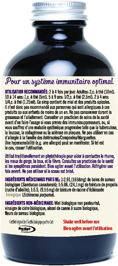 236 ML SURO Elderberry Syrup - Immune Support Supplement for Overall Wellness